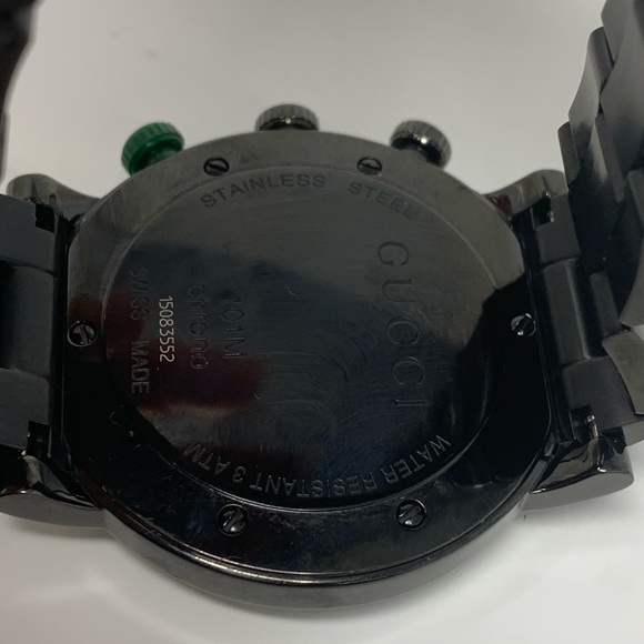 GUCCI G Chrono Black Guilloche Dial Men's Watch - Picture 12 of 13